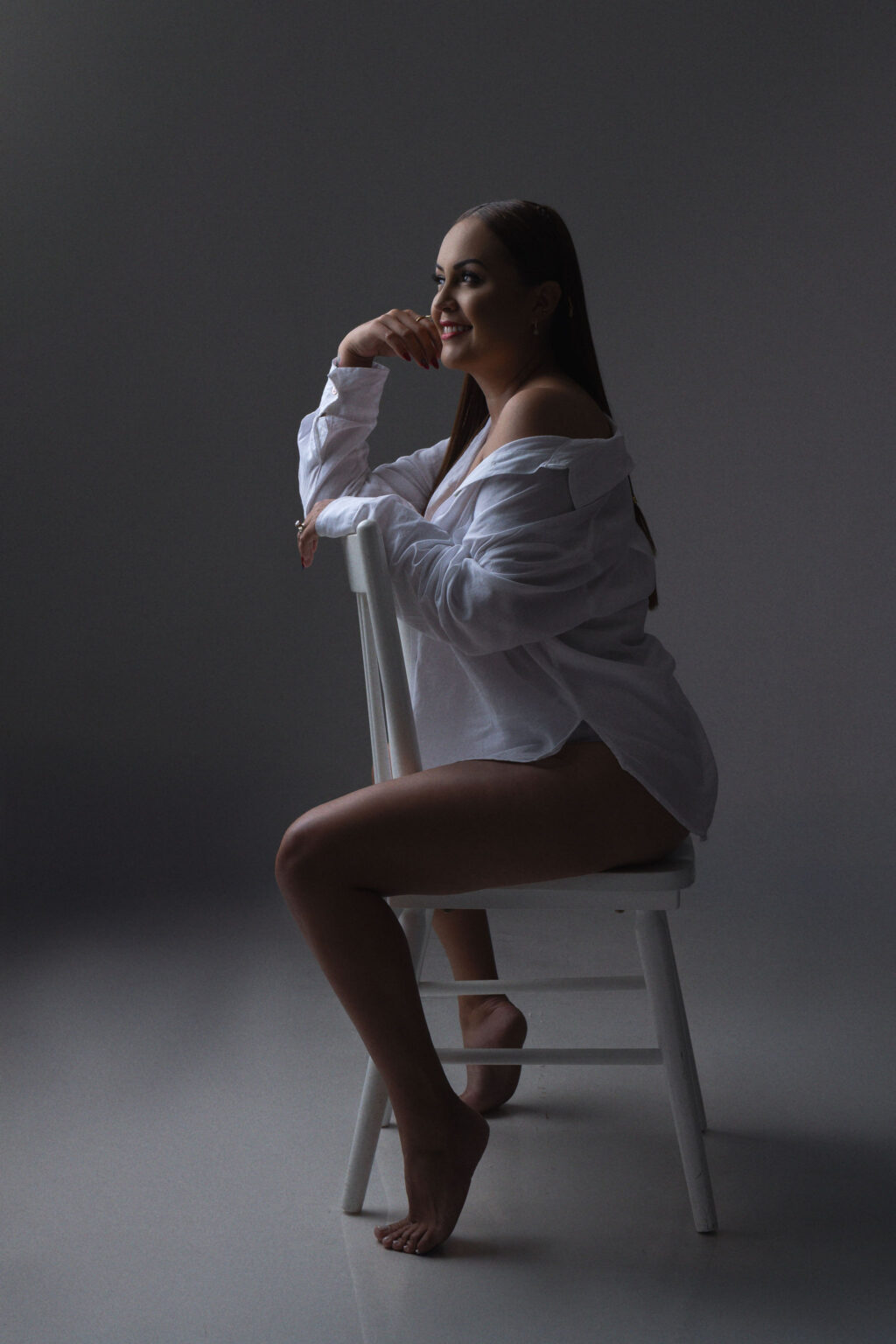 Sesión personal para dama en estudio fotográfico.